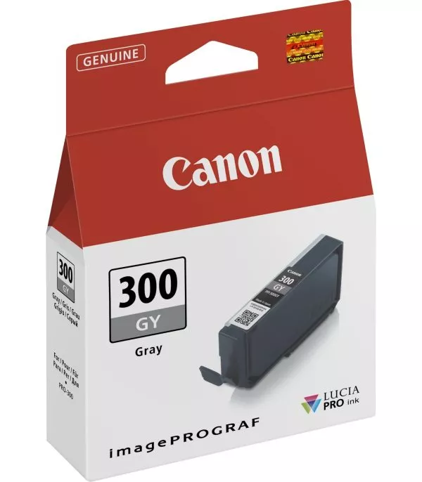 Canon PFI-300GY Gris - Cartouche d'encre Canon d'origine (4200C001AA)