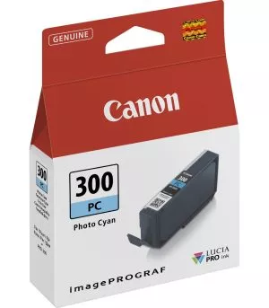 Canon PFI-300PC Cyan photo - Cartouche d'encre Canon d'origine (4197C001AA)