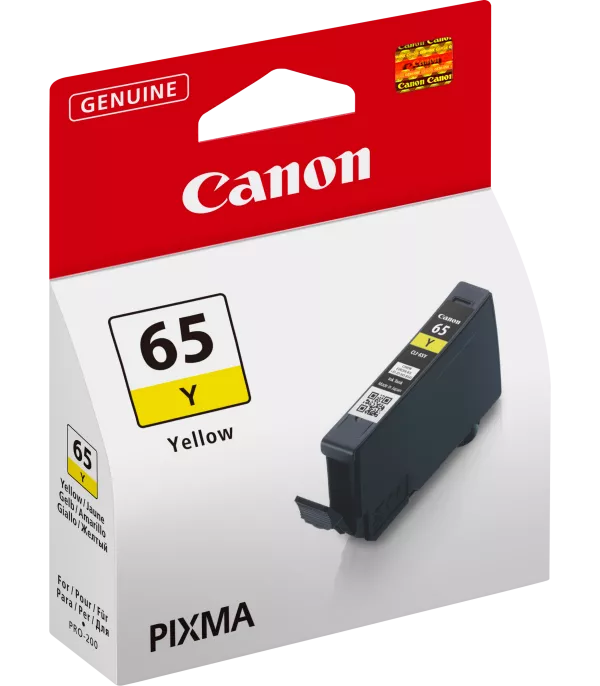 Canon CLI-65Y Jaune - Cartouche d'encre Canon d'origine (4218C001AA)