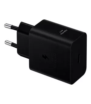Chargeur mural Samsung 45W USB-C avec câble USB-C 1,8 m, noir – (EP-T4511XBEGWW)