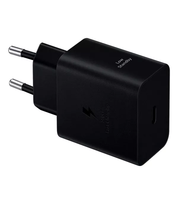 Chargeur mural Samsung 45W USB-C avec câble USB-C 1,8 m, noir – (EP-T4511XBEGWW)