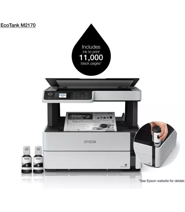 imprimante-economique-a-reservoirs-rechargeables-multifonction-epson-ecotank-m2170-c11ch43403 Epson EcoTank M2170 Imprimante rechargeable Multifonction - C11CH43403