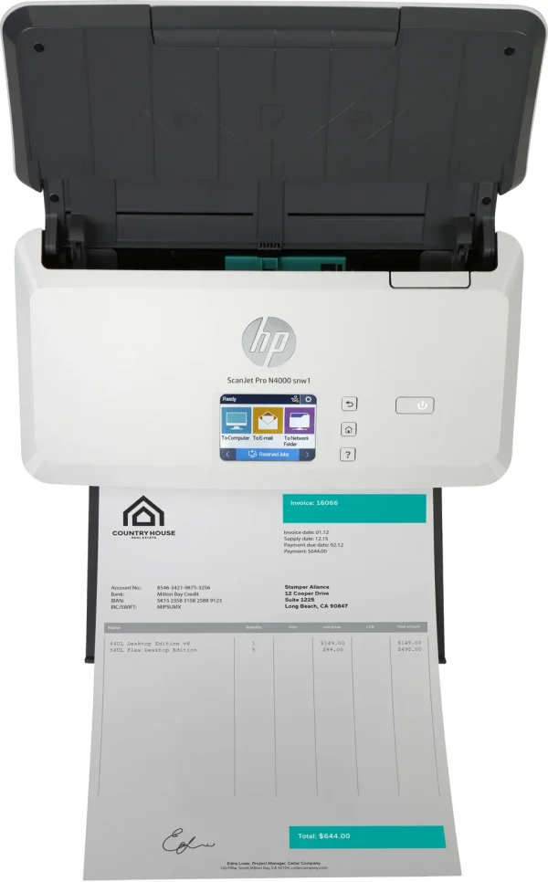 Scanner HP ScanJet Pro N4000 snw1 (6FW08A) Scanner HP ScanJet Pro N4000 snw1 (6FW08A)