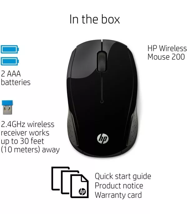 Souris HP Sans Fil 200 - X6W31AA