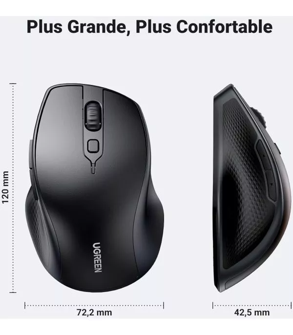 souris-sans-fil-bluetooth-ugreen-silencieuse-ergonomique-24ghz-90395-3 Souris sans fil Bluetooth Ugreen Silencieuse Ergonomique 2,4GHz (90395)