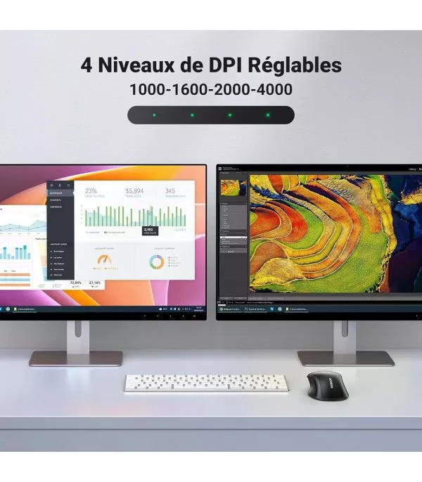 souris-sans-fil-bluetooth-ugreen-silencieuse-ergonomique-24ghz-90395-4 Souris sans fil Bluetooth Ugreen Silencieuse Ergonomique 2,4GHz (90395)