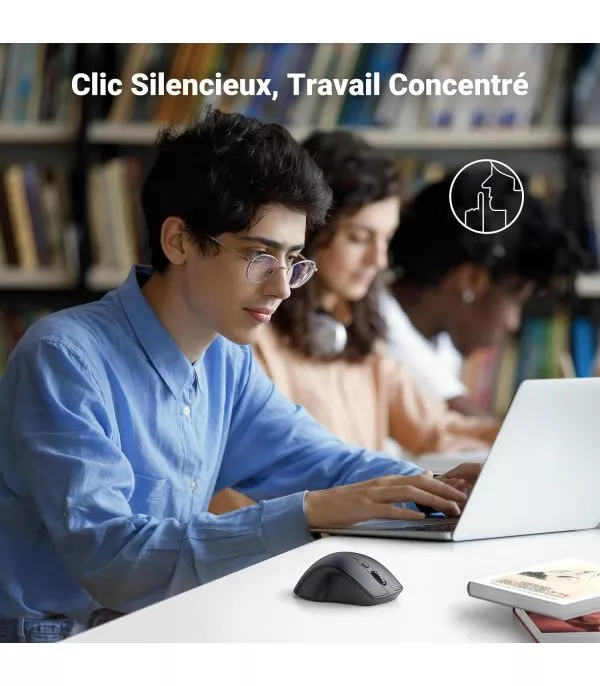 souris-sans-fil-bluetooth-ugreen-silencieuse-ergonomique-24ghz-90395-5 Souris sans fil Bluetooth Ugreen Silencieuse Ergonomique 2,4GHz (90395)
