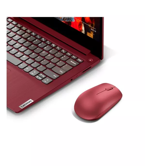 Souris sans fil Lenovo 530 rouge cerise – 1200 DPI, USB Nano, ambidextre (GY50Z18990)
