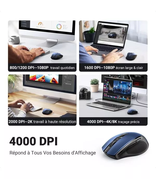 souris-sans-fil-ugreen-design-ergonomique-24-blue-15064-2 Souris sans fil Ugreen Design Ergonomique 2.4 - Blue (15064)