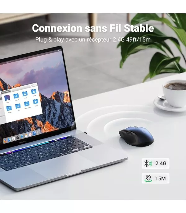 souris-sans-fil-ugreen-design-ergonomique-24-blue-15064-3 Souris sans fil Ugreen Design Ergonomique 2.4 - Blue (15064)