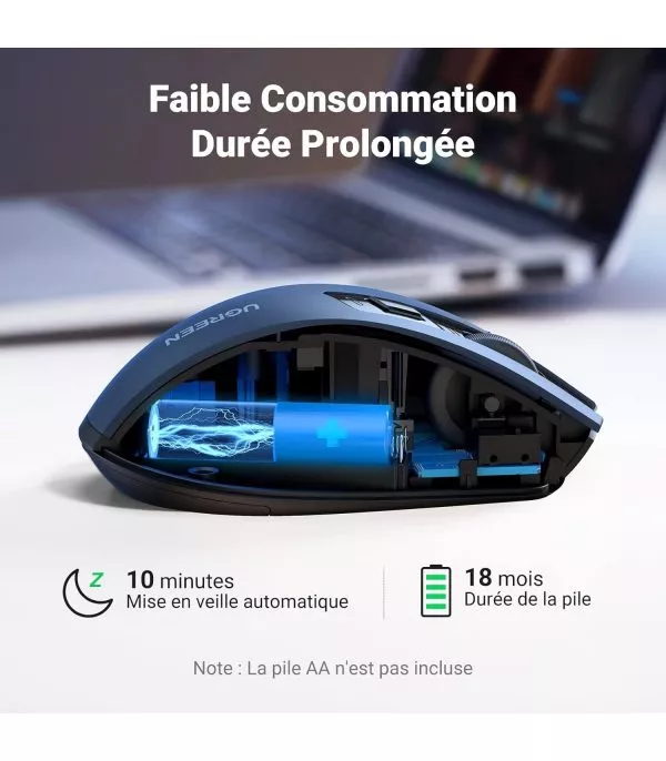 souris-sans-fil-ugreen-design-ergonomique-24-blue-15064-4 Souris sans fil Ugreen Design Ergonomique 2.4 - Blue (15064)