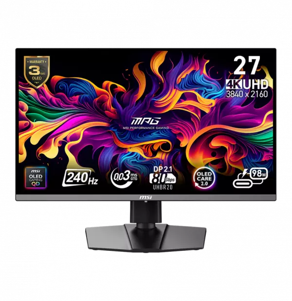 Écran Gaming 27" 4K UltraHD MSI MPG 272URX QD-OLED (9S6-3CD79A-054)
