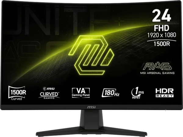 Écran incurvé Gaming 24" Full HD MSI MAG 242C (9S6-3BC31T-001)
