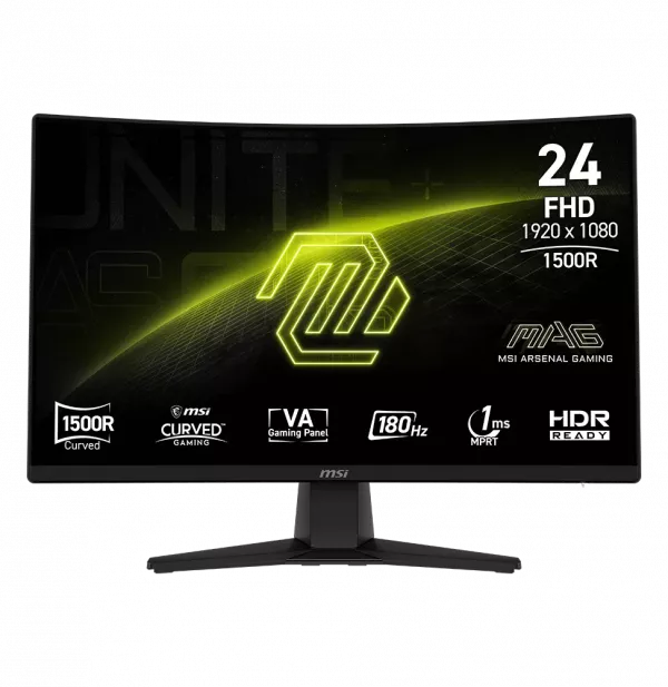 Écran incurvé Gaming 24" Full HD MSI MAG 242C (9S6-3BC31T-009)