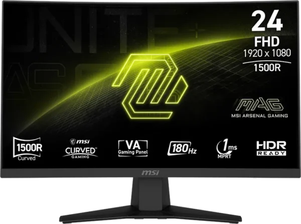 Écran incurvé Gaming 24" Full HD MSI MAG 244C (9S6-3BB31H-029)