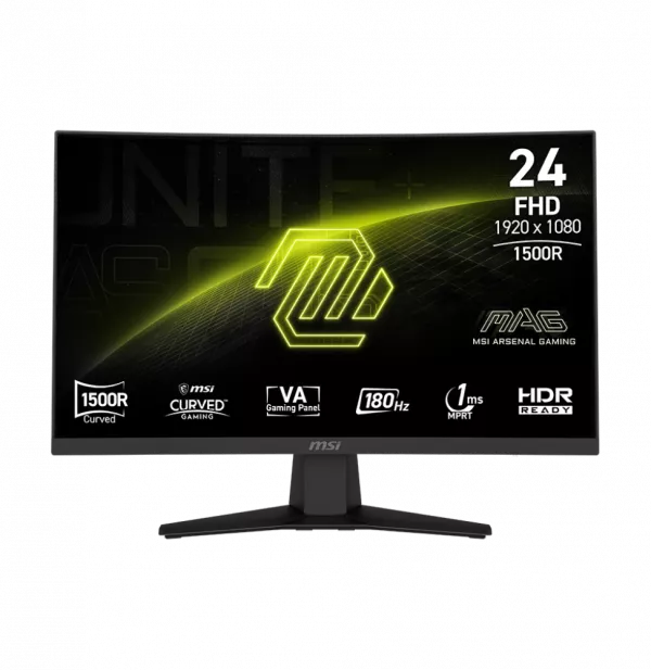 Écran incurvé Gaming 24" Full HD MSI MAG 244C (9S6-3BB31H-029)