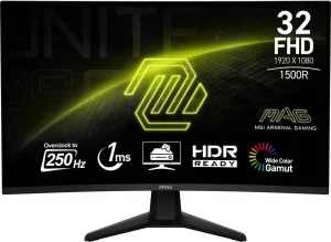 Écran incurvé Gaming 32" Full HD MSI MAG 32C6X (9S6-3DD41M-010)