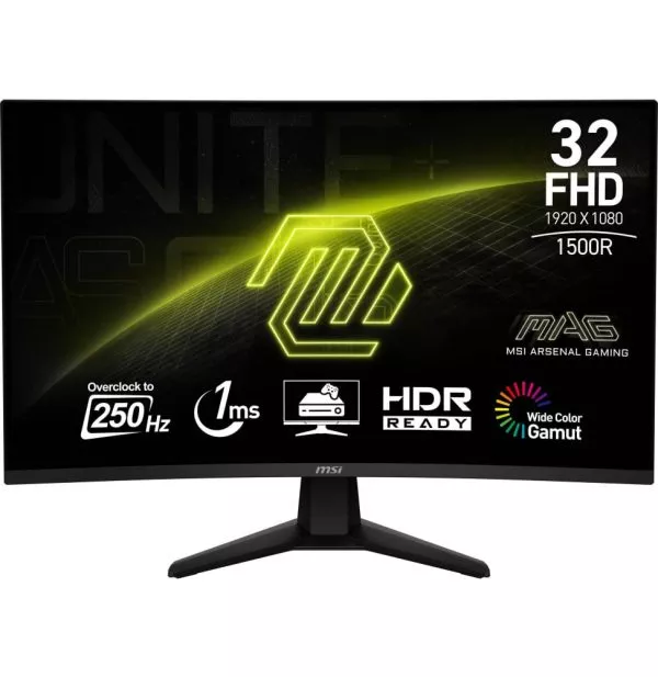 Écran incurvé Gaming 32" Full HD MSI MAG 32C6X (9S6-3DD41M-010)