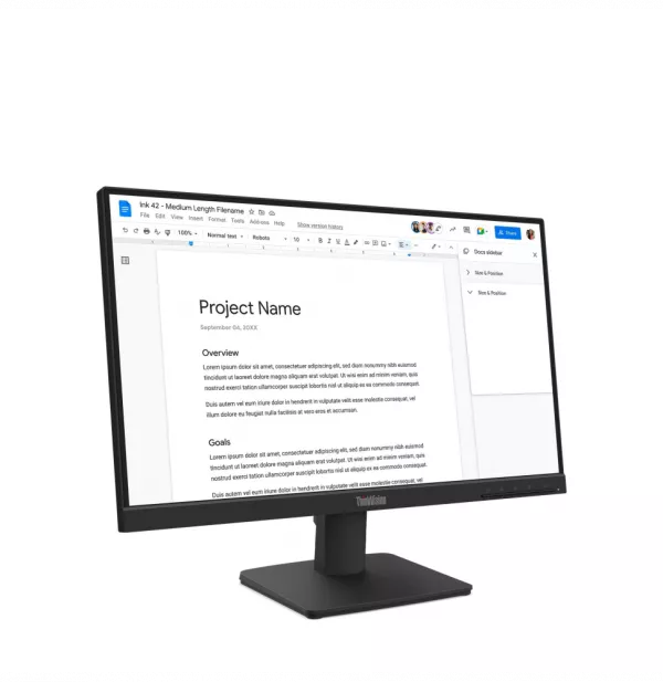 Écran Plat 22" Lenovo ThinkVision S22-4e FullHD (64CBKAT6EU)