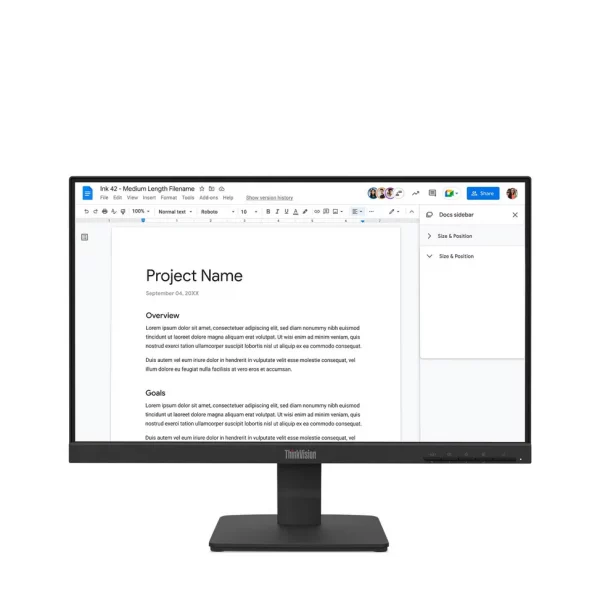 Écran Plat 22" Lenovo ThinkVision S22-4e FullHD (64CBKAT6EU)