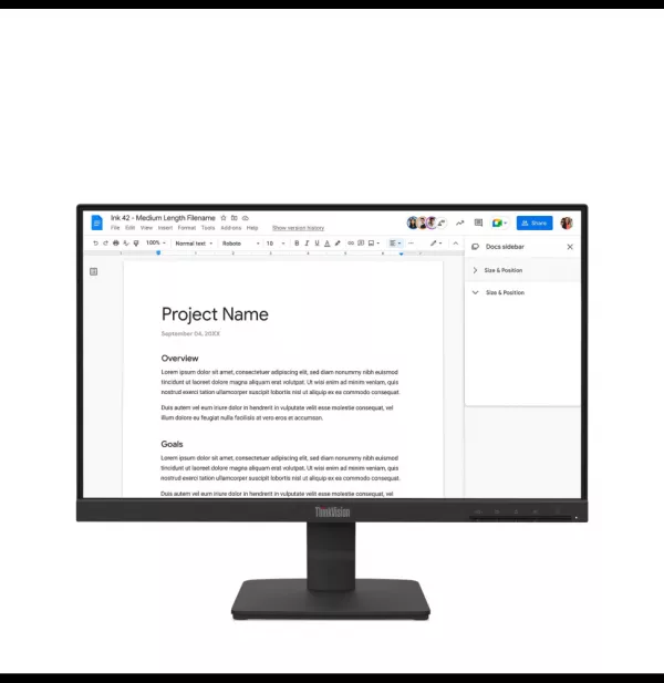 Écran Plat 22" Lenovo ThinkVision S22-4e FullHD (64CBKAT6EU)