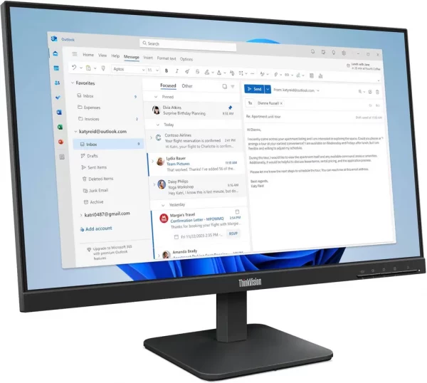 Écran Plat 24" Lenovo ThinkVision S24-4e (64B5KAT1EU)