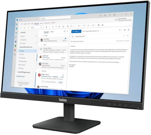 Écran Plat 24" Lenovo ThinkVision S24-4e (64B5KAT1EU)