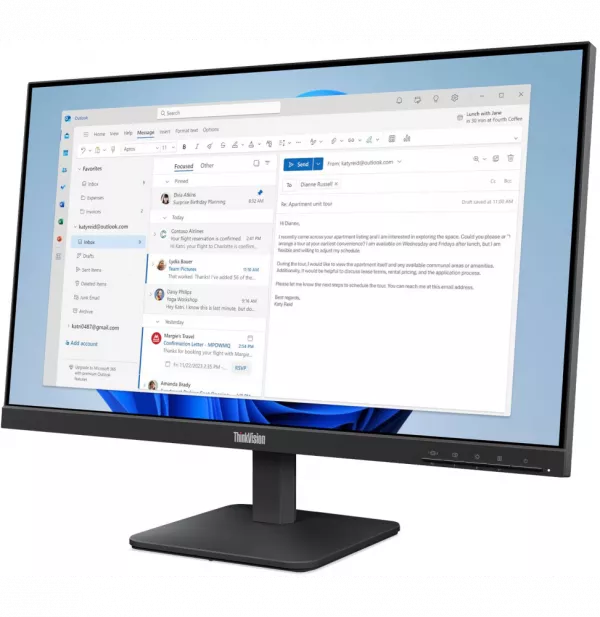 Écran Plat 24" Lenovo ThinkVision S24-4e (64B5KAT1EU)