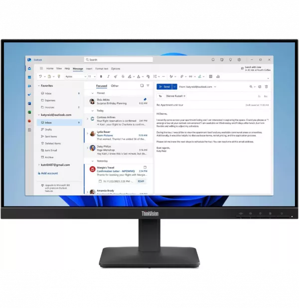 Écran Plat 24" Lenovo ThinkVision S24-4e (64B5KAT1EU)