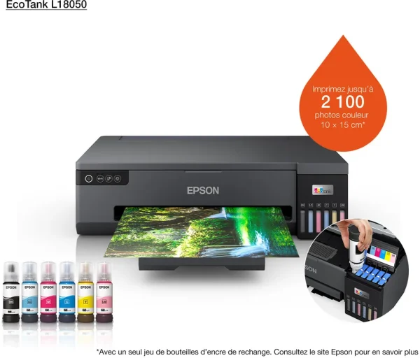 Epson EcoTank L18050 Imprimante Photo A3+ à réservoirs rechargeables (C11CK38403) Epson EcoTank L18050 Imprimante Photo A3+ à réservoirs rechargeables (C11CK38403)