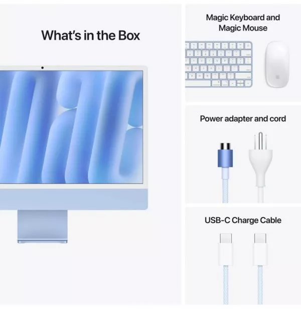 Apple iMac 24 pouces M4 16 Go 256 Go Bleu (MWV13FN/A)