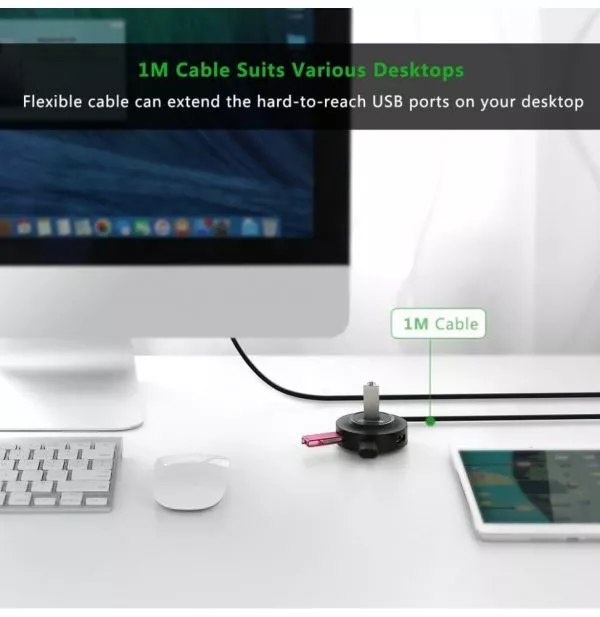 Hub USB 2.0 Ugreen 4 Ports - 1M (20277)