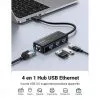 HUB USB 3.0 Ugreen 4 en 1 RJ45 Port (20265)