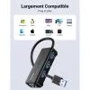 HUB USB 3.0 Ugreen 4 en 1 RJ45 Port (20265)