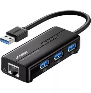 HUB USB 3.0 Ugreen 4 en 1 RJ45 Port (20265)