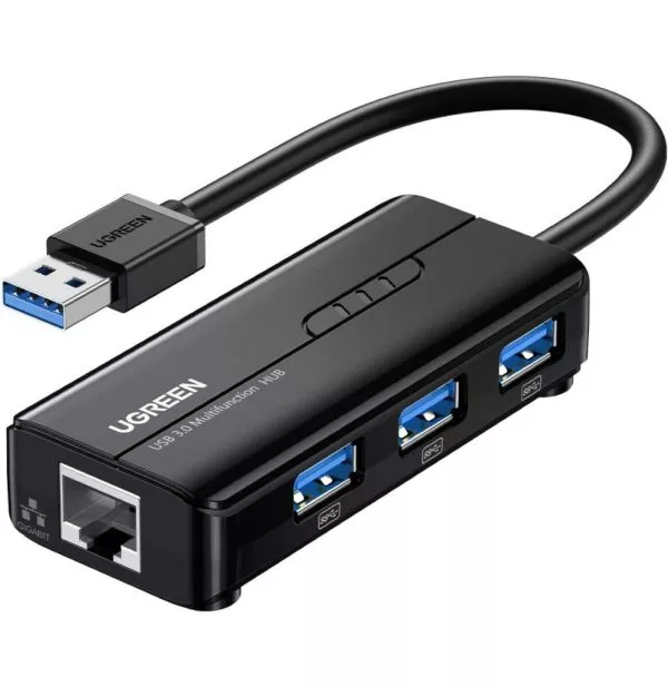 HUB USB 3.0 Ugreen 4 en 1 RJ45 Port (20265)