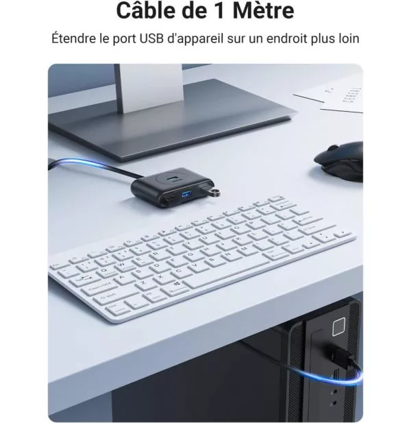 HUB USB 3.0 Ugreen 4 en 1 - 1M (20291)