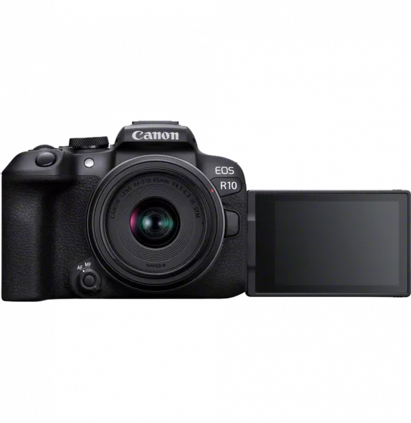 Appareil photo hybride Canon EOS R10 + objectif RF-S 18-150mm F3.5-6.3 IS STM (5331C017AA)