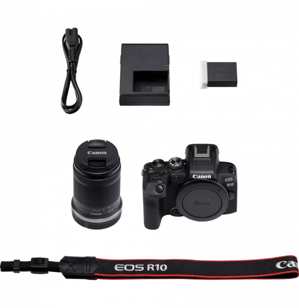 Appareil photo hybride Canon EOS R10 + objectif RF-S 18-150mm F3.5-6.3 IS STM (5331C017AA)