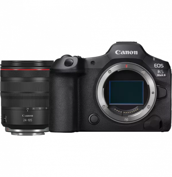 Appareil photo hybride Canon EOS R5 Mark II + Objectif RF 24-105mm F4L IS USM (6536C016AA)