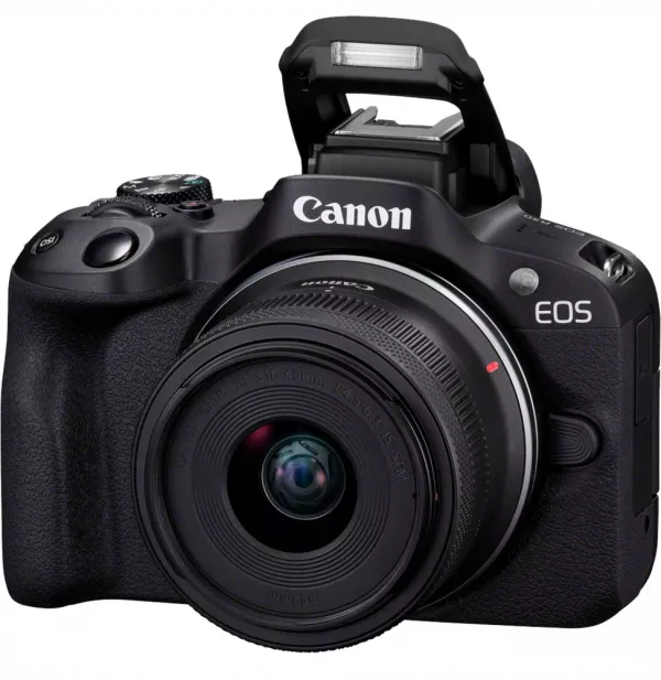 Appareil photo hybride Canon EOS R50 + objectif RF-S 18-45mm F4.5-6.3 IS STM (5811C013AA)