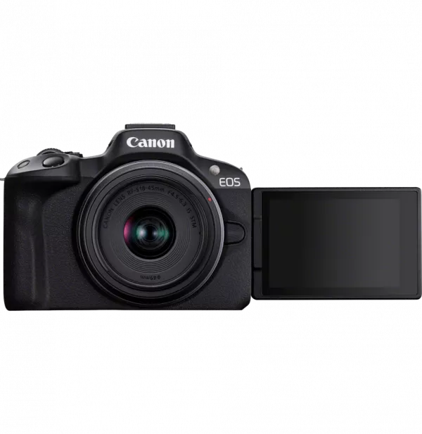 Appareil photo hybride Canon EOS R50 + objectif RF-S 18-45mm F4.5-6.3 IS STM (5811C013AA)