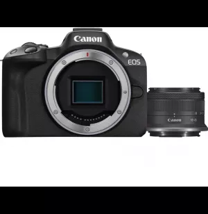 Appareil photo hybride Canon EOS R50 + objectif RF-S 18-45mm F4.5-6.3 IS STM (5811C013AA)