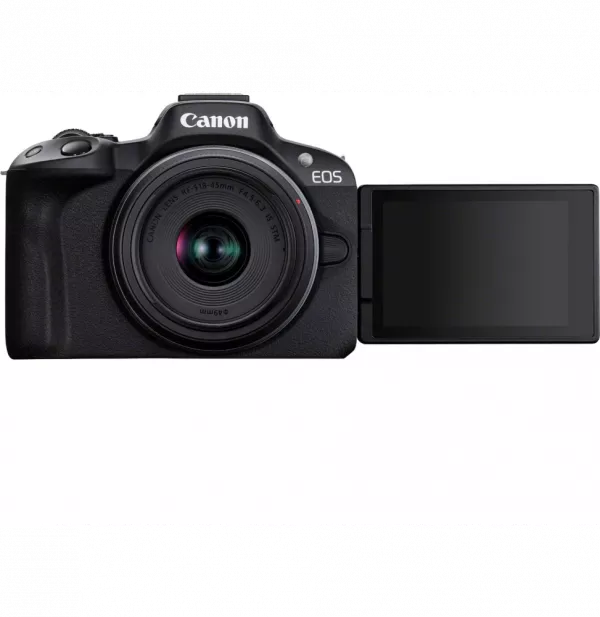 Appareil photo hybride Canon EOS R50 + objectif RF-S 18-45mm F4.5-6.3 IS STM - Kit pour vlogueur (5811C035AA)