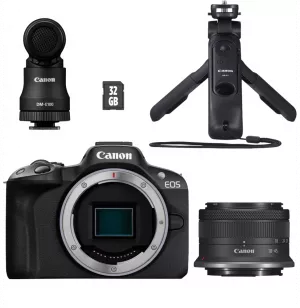 Appareil photo hybride Canon EOS R50 + objectif RF-S 18-45mm F4.5-6.3 IS STM - Kit pour vlogueur (5811C035AA)