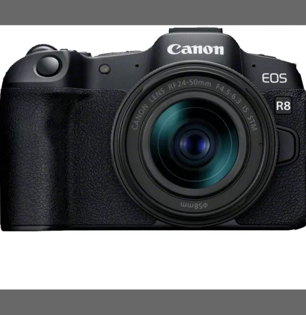 Appareil photo hybride Canon EOS R8 + objectif RF 24-50mm F4.5-6.3 IS STM (5803C013AA)
