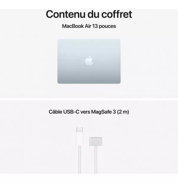 Apple MacBook Air 13 pouces M5 16 Go 1 To Bleu Ciel (MDHJ4FN/A)