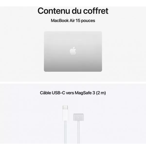 Apple MacBook Air 15 pouces M5 16 Go 1 To Argent (MDVA4FN/A)
