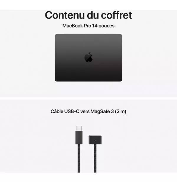 Apple MacBook Pro 14 pouces M5 16 Go 1 To Noir Sidéral (MDE14FN/A)