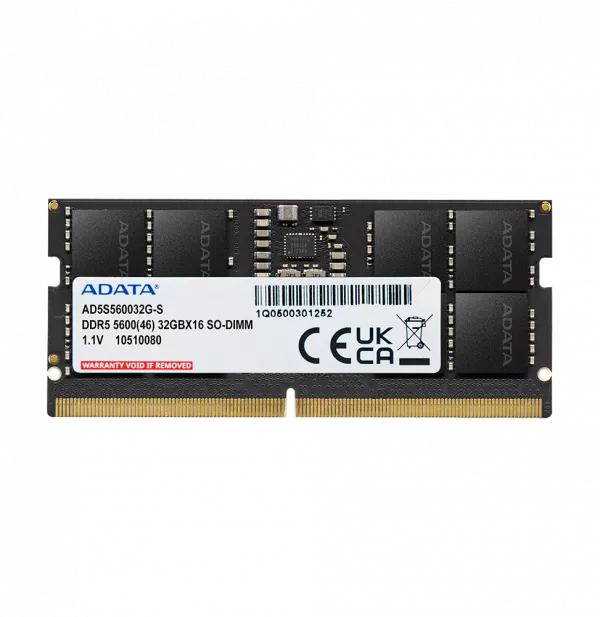 Barrette mémoire ADATA SO-DIMM 32GB DDR5-5600MHz - PC Portable (AD5S560032G-S)